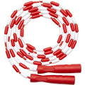 Kezzstudio Beaded Jump Rope PVC Segments 9 ft Red White