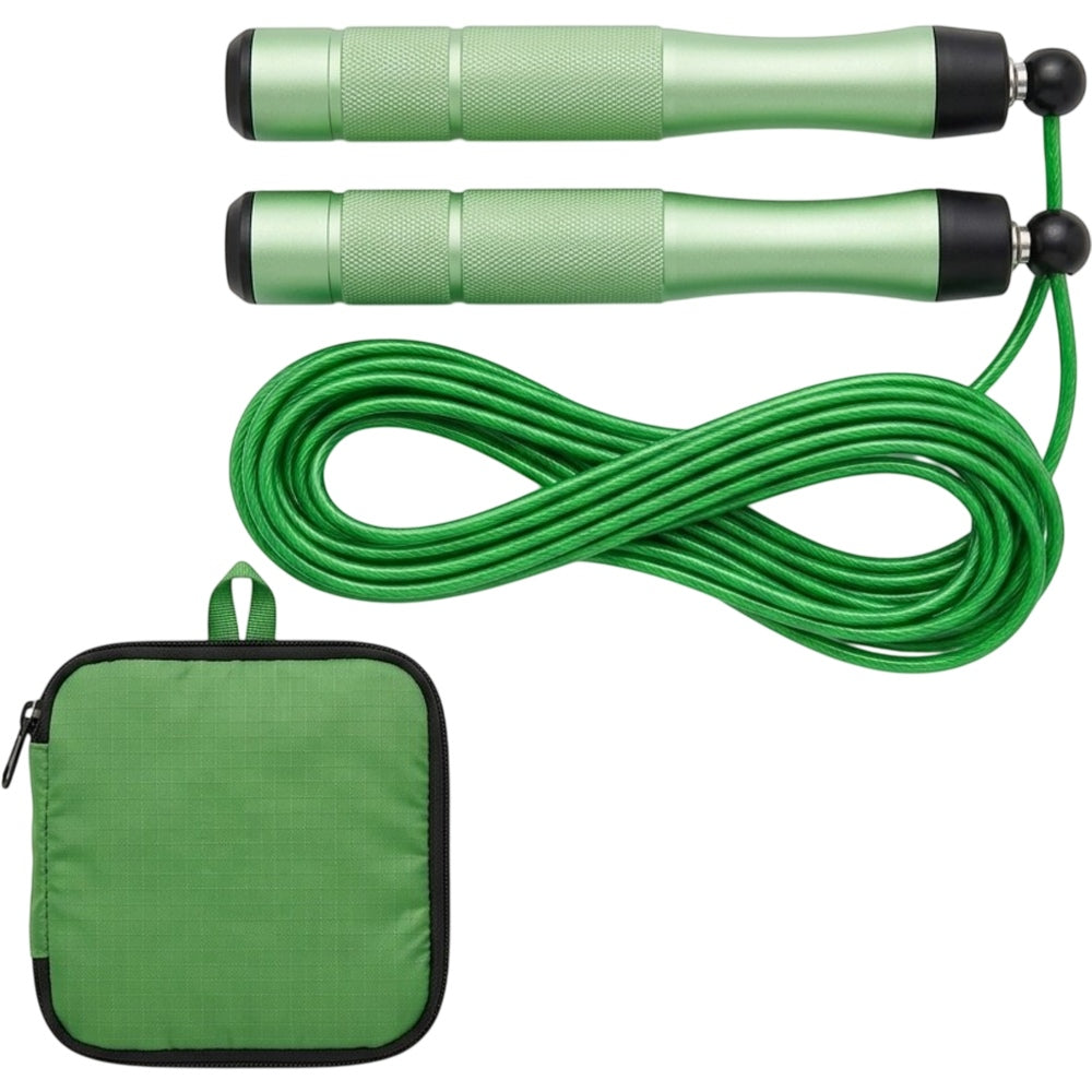 Kezzstudio Travel Jump Rope Tangle Resistant Cord Green 9 ft